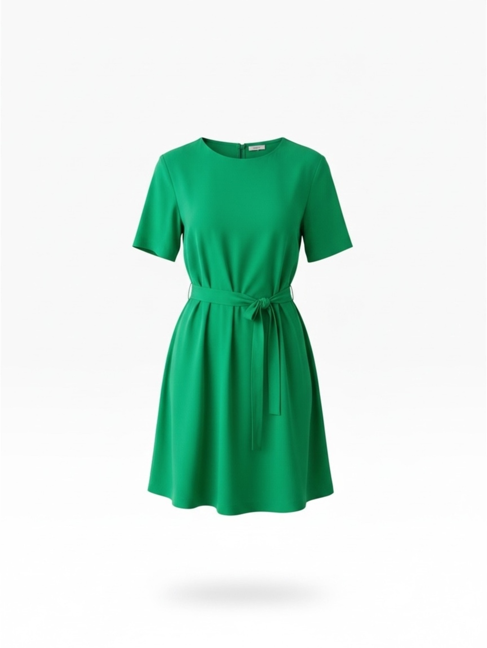 Vintage Emerald Green Belted A-Line Dress